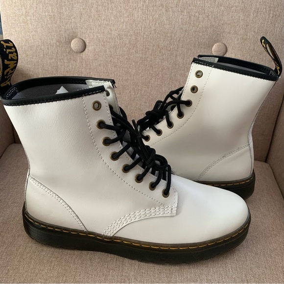 Dr. Martens White Zavala 8 Eyelet combat boots - Picture 5 of 11